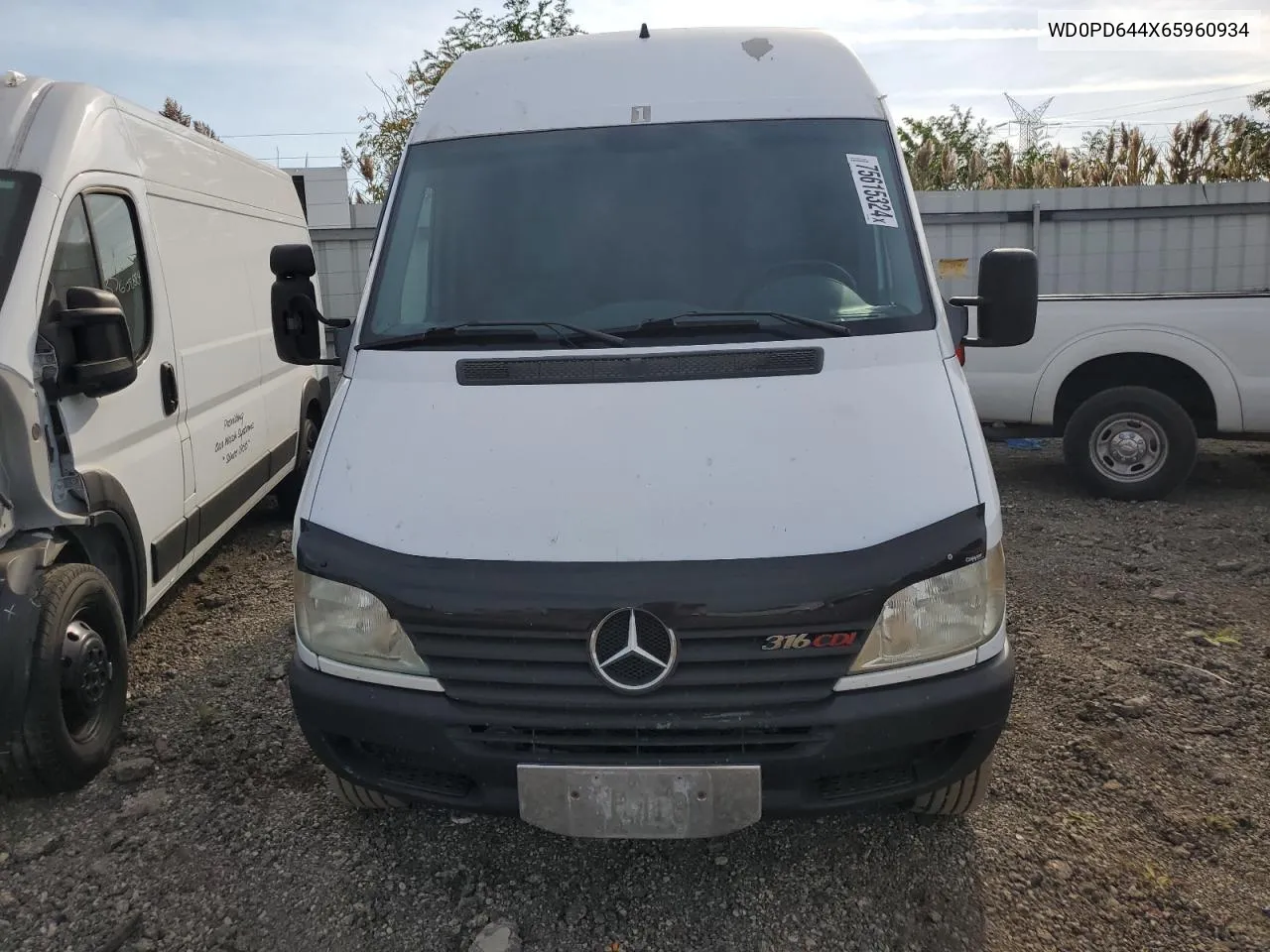 2006 Dodge Sprinter 2500 VIN: WD0PD644X65960934 Lot: 75615324