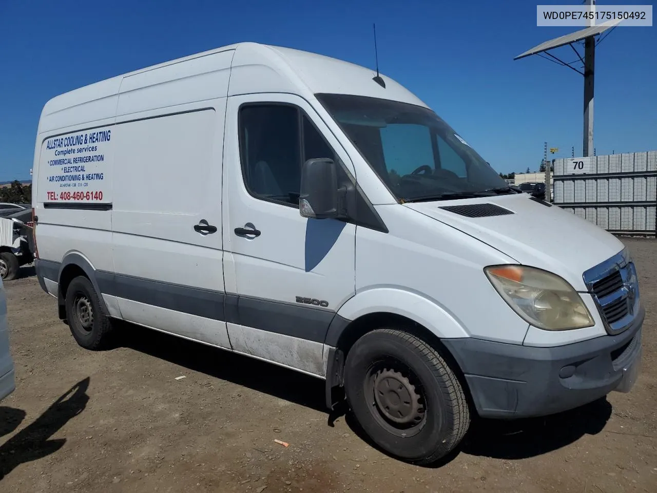 2007 Dodge Sprinter 2500 VIN: WD0PE745175150492 Lot: 67019344