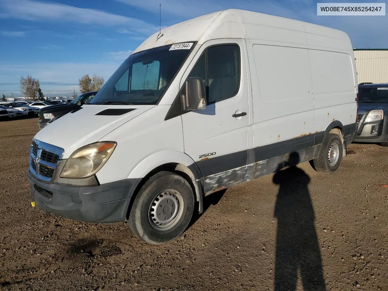 2008 Dodge Sprinter 2500 VIN: WD0BE745X85254247 Lot: 72737944