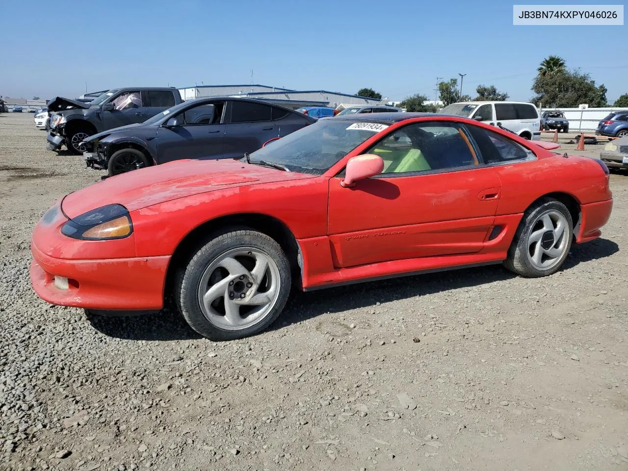 1993 Dodge Stealth R/T Turbo VIN: JB3BN74KXPY046026 Lot: 78091934