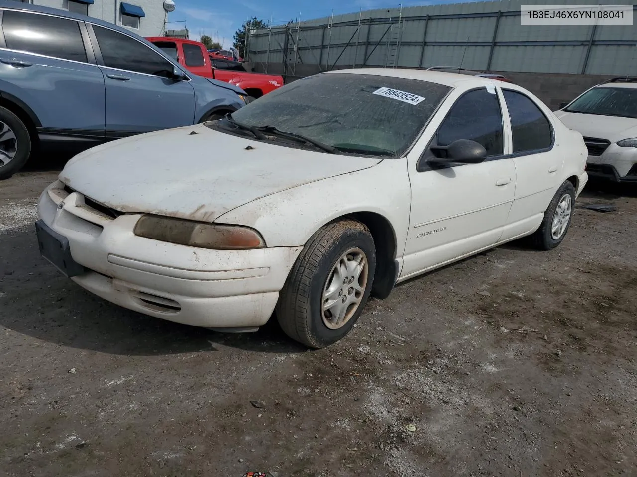 2000 Dodge Stratus Se VIN: 1B3EJ46X6YN108041 Lot: 78843524