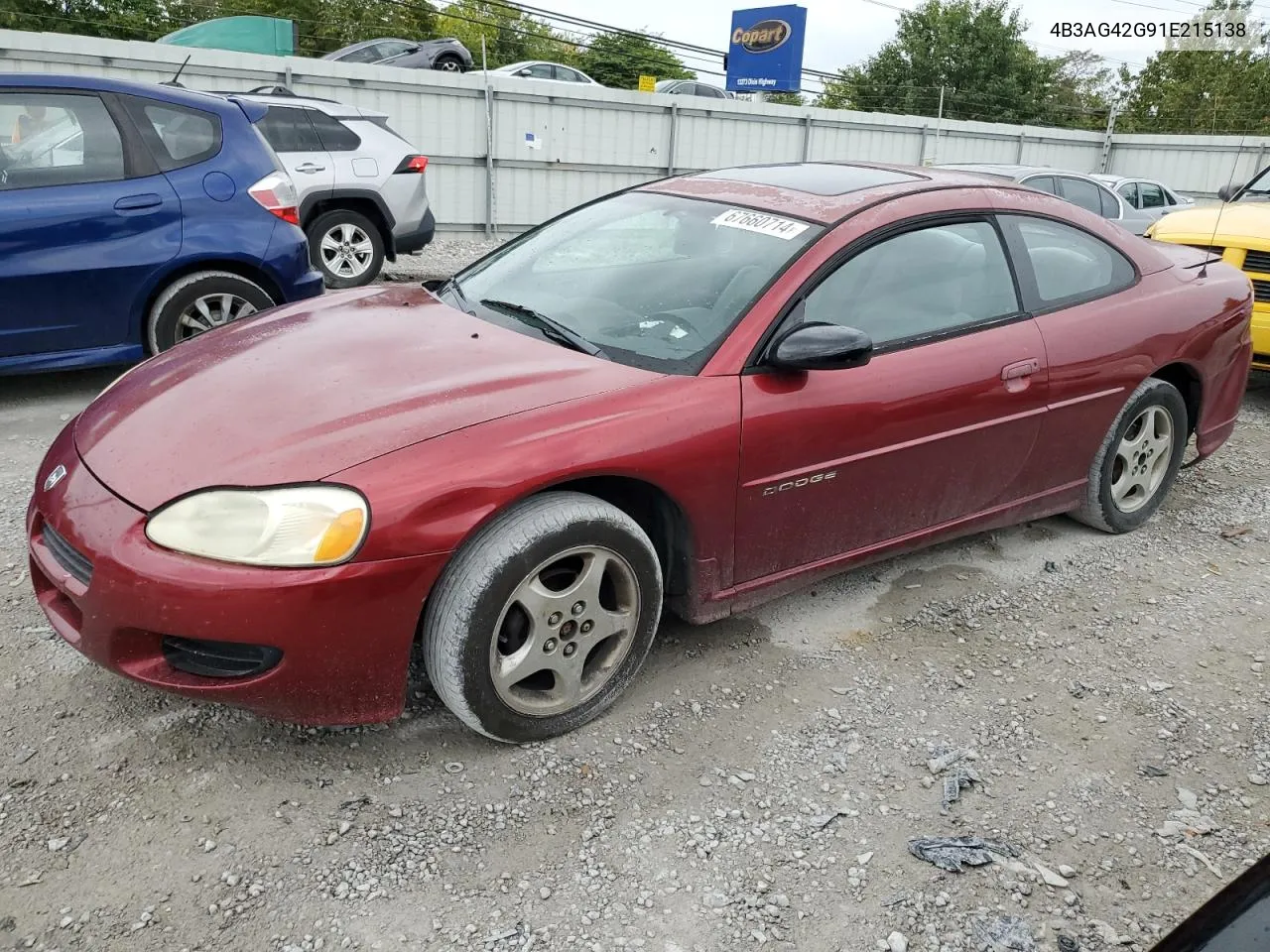 4B3AG42G91E215138 2001 Dodge Stratus Se