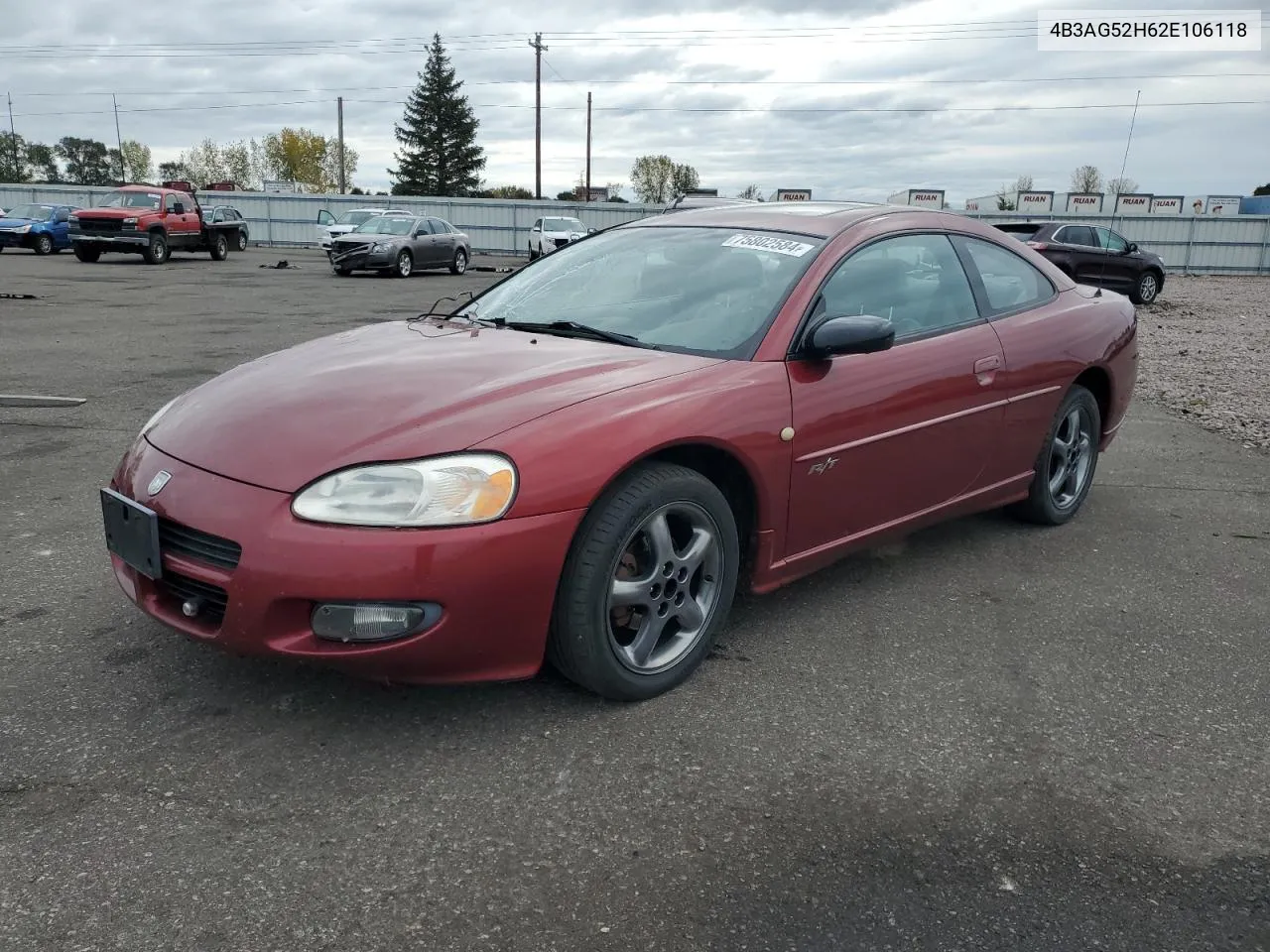 2002 Dodge Stratus R/T VIN: 4B3AG52H62E106118 Lot: 75802584