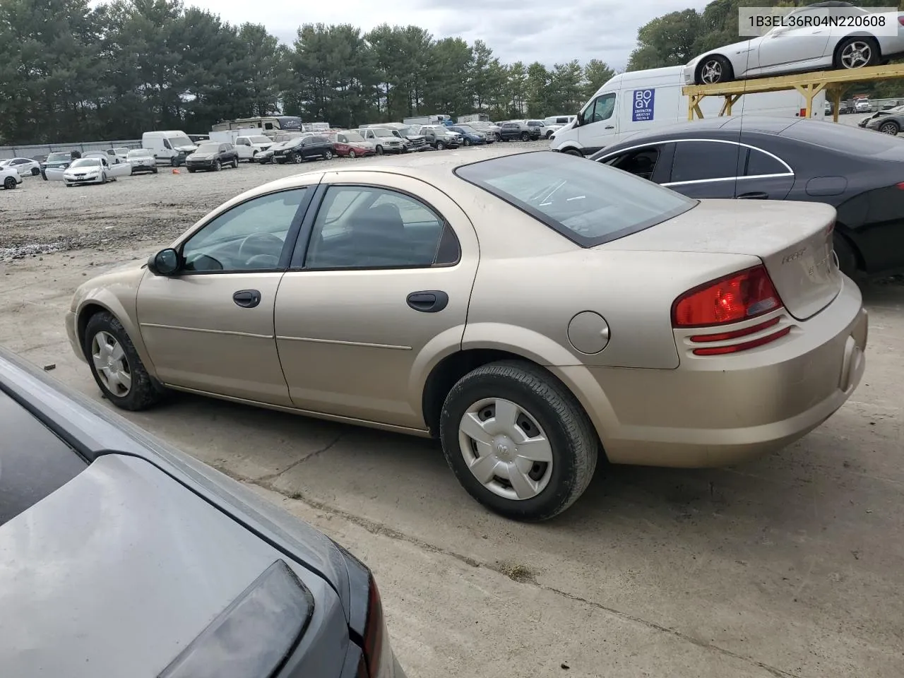 2004 Dodge Stratus Se VIN: 1B3EL36R04N220608 Lot: 72701154