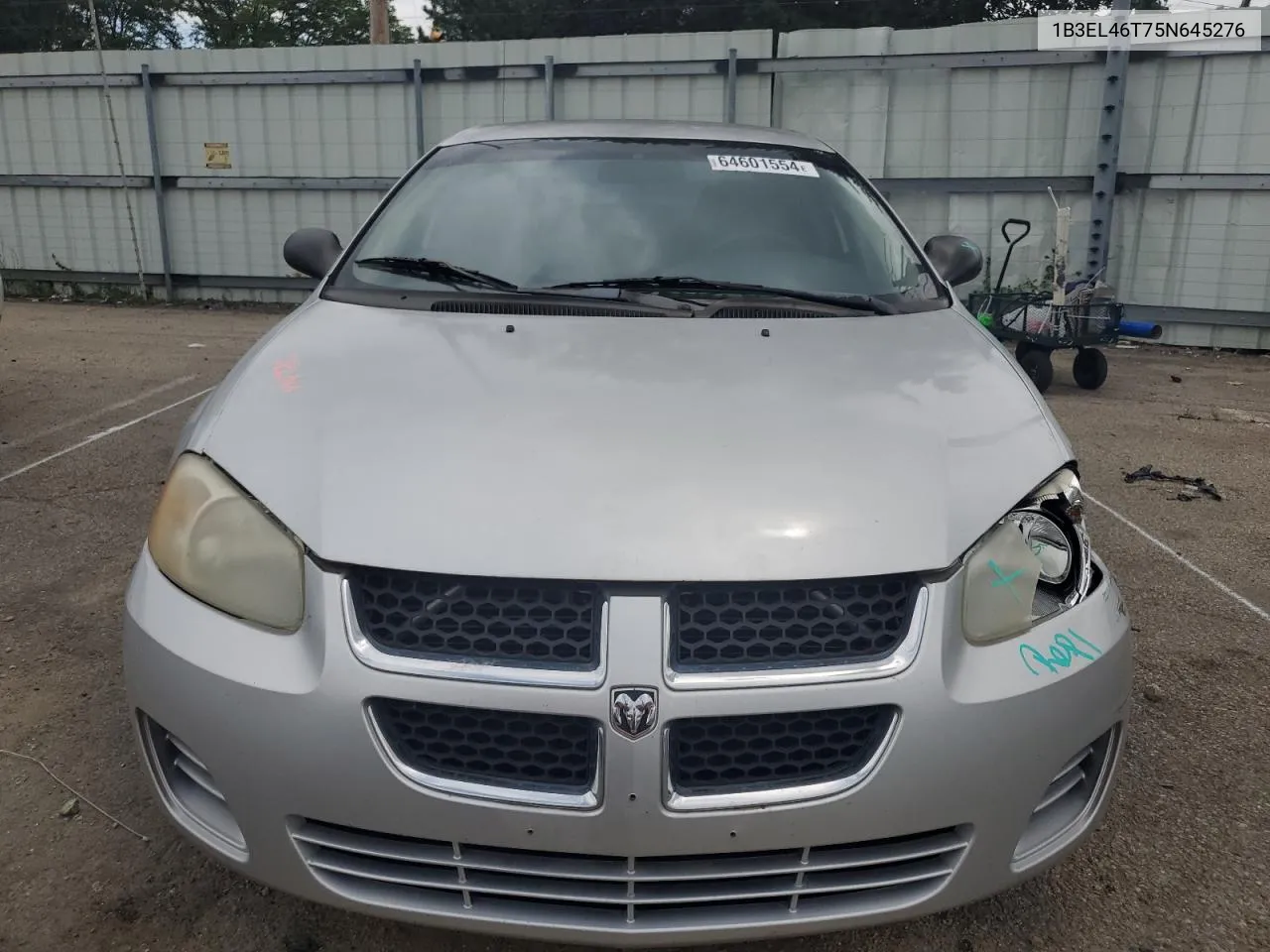 2005 Dodge Stratus Sxt VIN: 1B3EL46T75N645276 Lot: 64601554