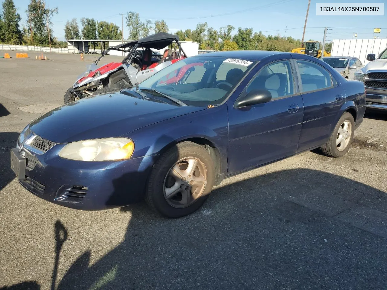 2005 Dodge Stratus Sxt VIN: 1B3AL46X25N700587 Lot: 75696704