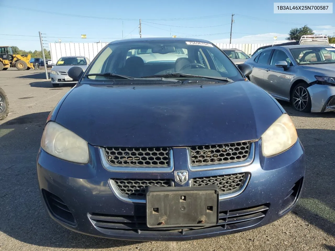 2005 Dodge Stratus Sxt VIN: 1B3AL46X25N700587 Lot: 75696704