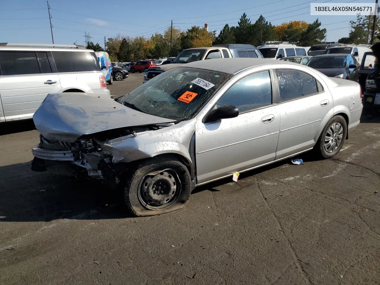 2005 Dodge Stratus Sxt VIN: 1B3EL46X05N546771 Lot: 76521164