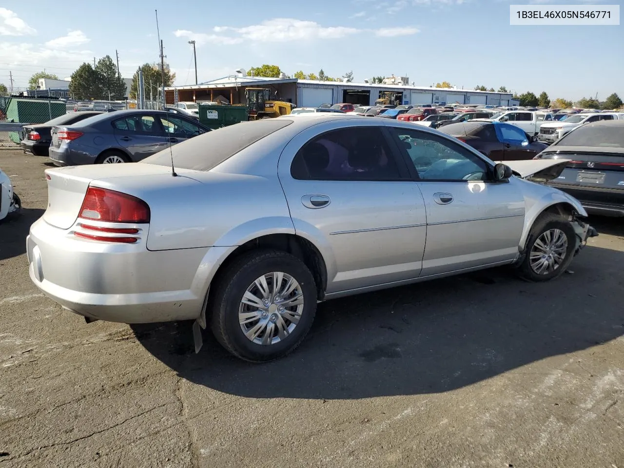 2005 Dodge Stratus Sxt VIN: 1B3EL46X05N546771 Lot: 76521164