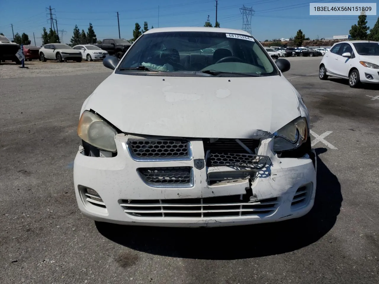 2006 Dodge Stratus Sxt VIN: 1B3EL46X56N151809 Lot: 68125264