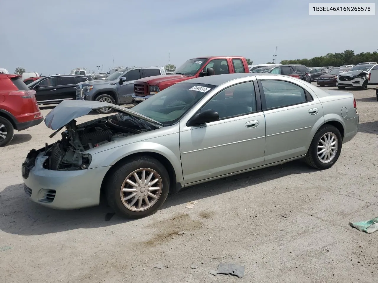 2006 Dodge Stratus Sxt VIN: 1B3EL46X16N265578 Lot: 71348114