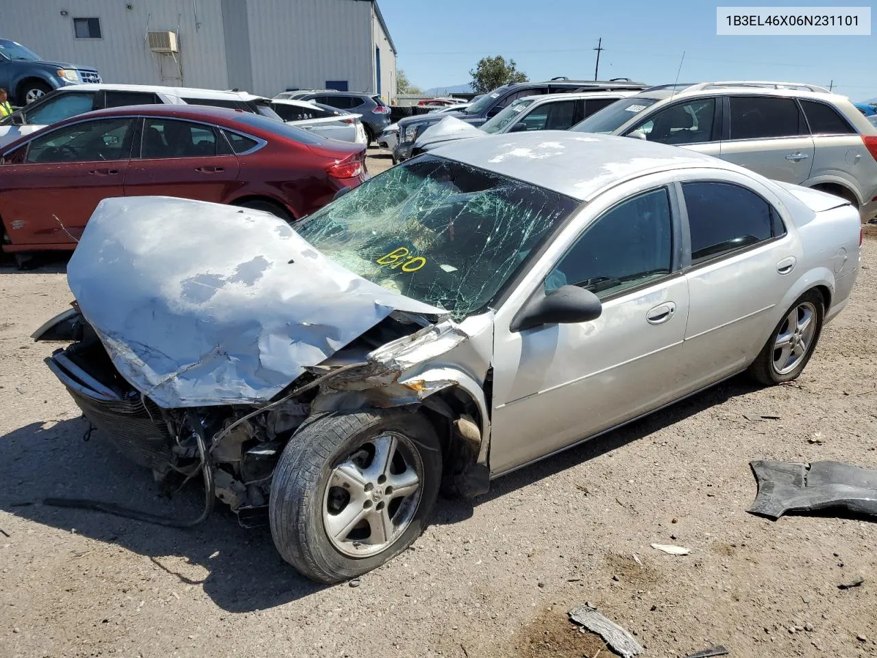 2006 Dodge Stratus Sxt VIN: 1B3EL46X06N231101 Lot: 72078524