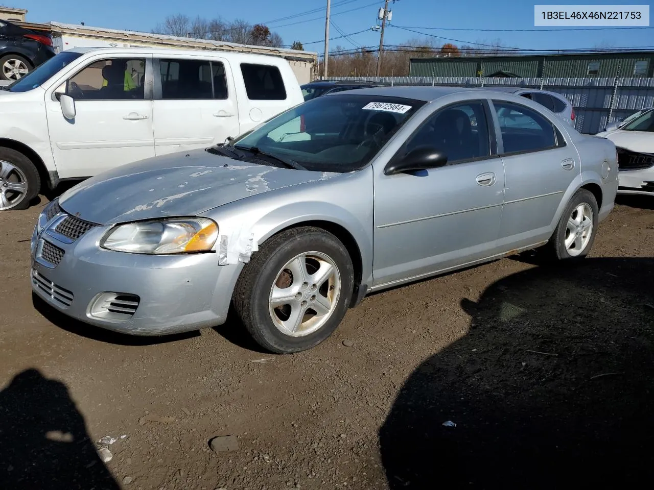 2006 Dodge Stratus Sxt VIN: 1B3EL46X46N221753 Lot: 79672984