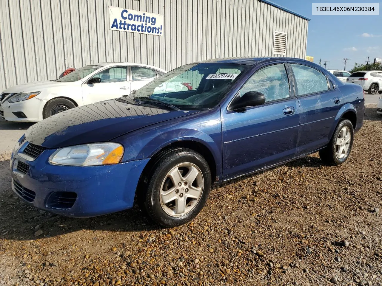 2006 Dodge Stratus Sxt VIN: 1B3EL46X06N230384 Lot: 80229144