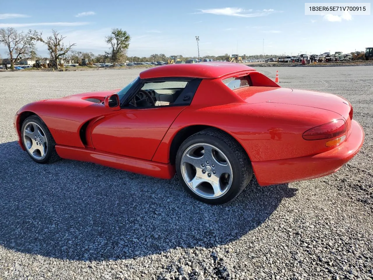 2001 Dodge Viper Rt-10 VIN: 1B3ER65E71V700915 Lot: 79763054