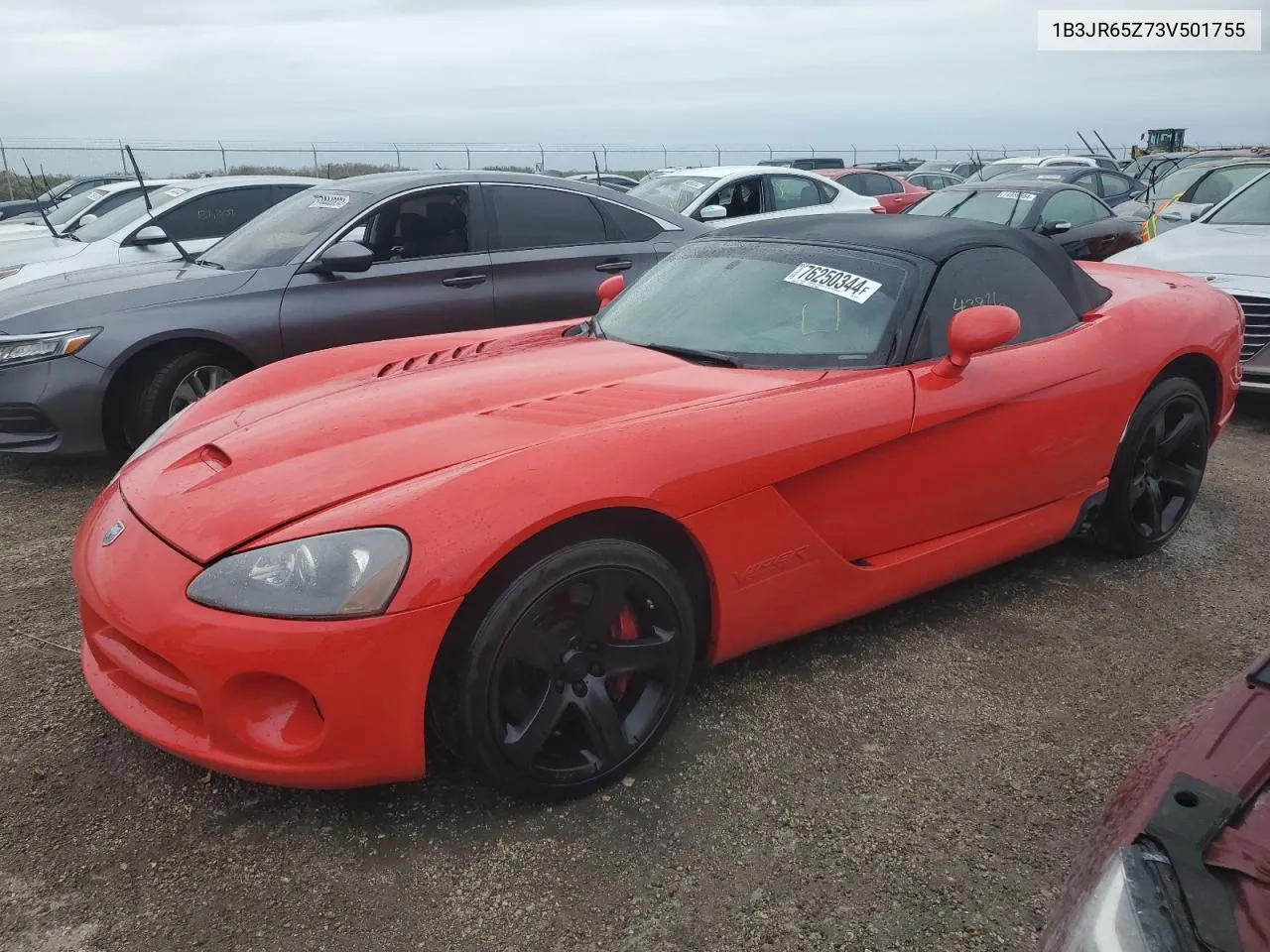 2003 Dodge Viper Srt-10 VIN: 1B3JR65Z73V501755 Lot: 76250344