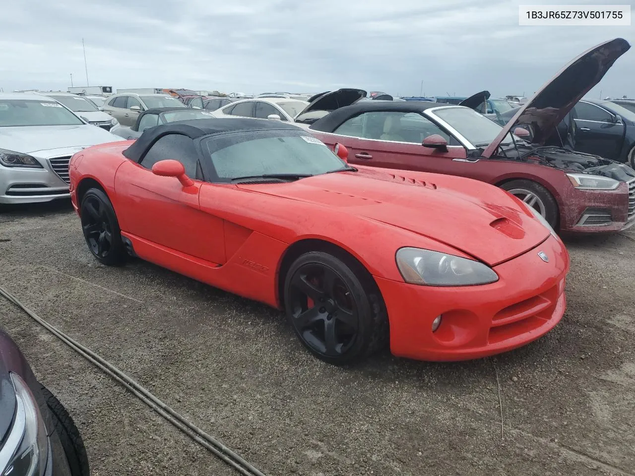 2003 Dodge Viper Srt-10 VIN: 1B3JR65Z73V501755 Lot: 76250344