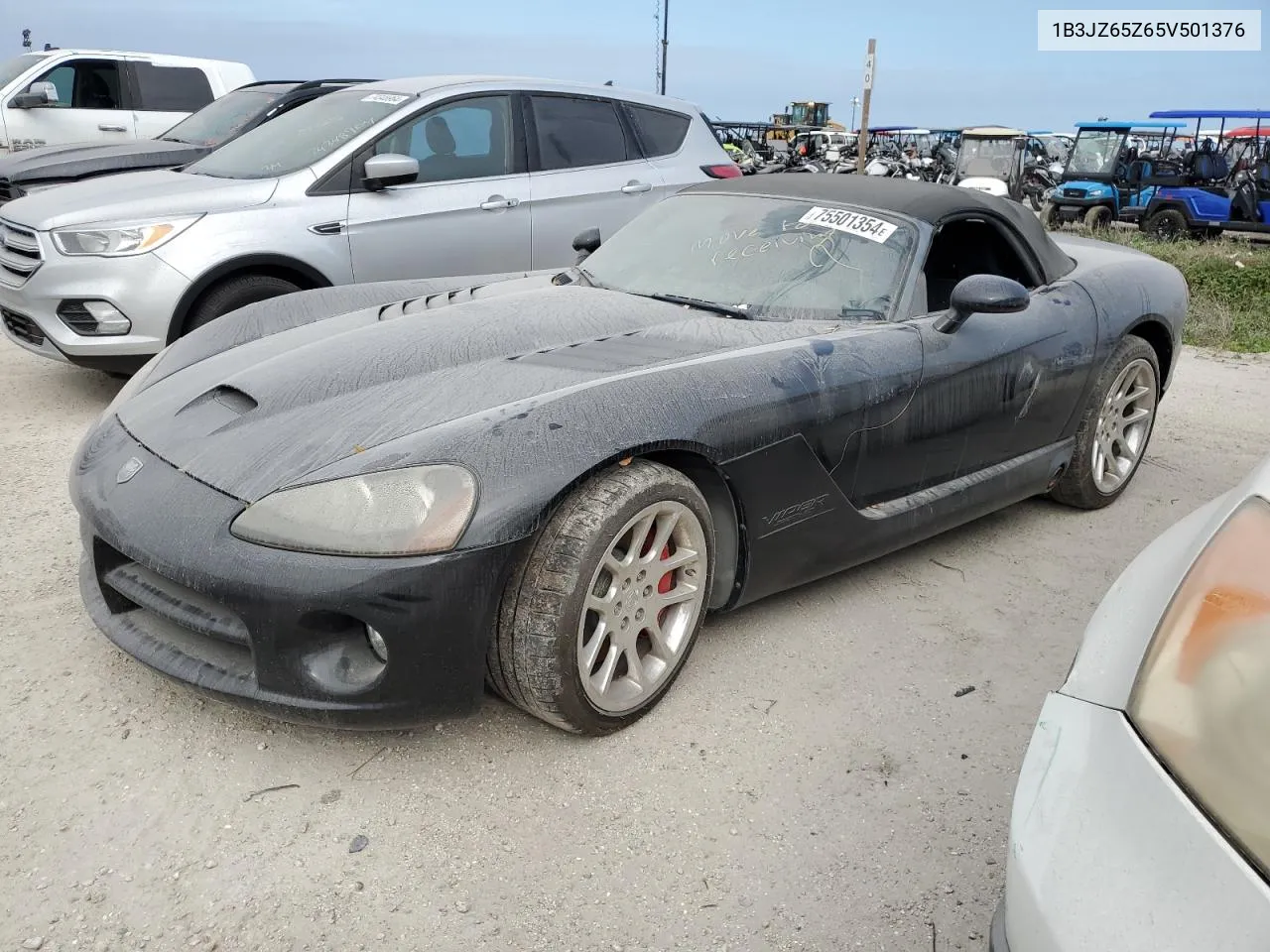 2005 Dodge Viper Srt-10 VIN: 1B3JZ65Z65V501376 Lot: 75501354