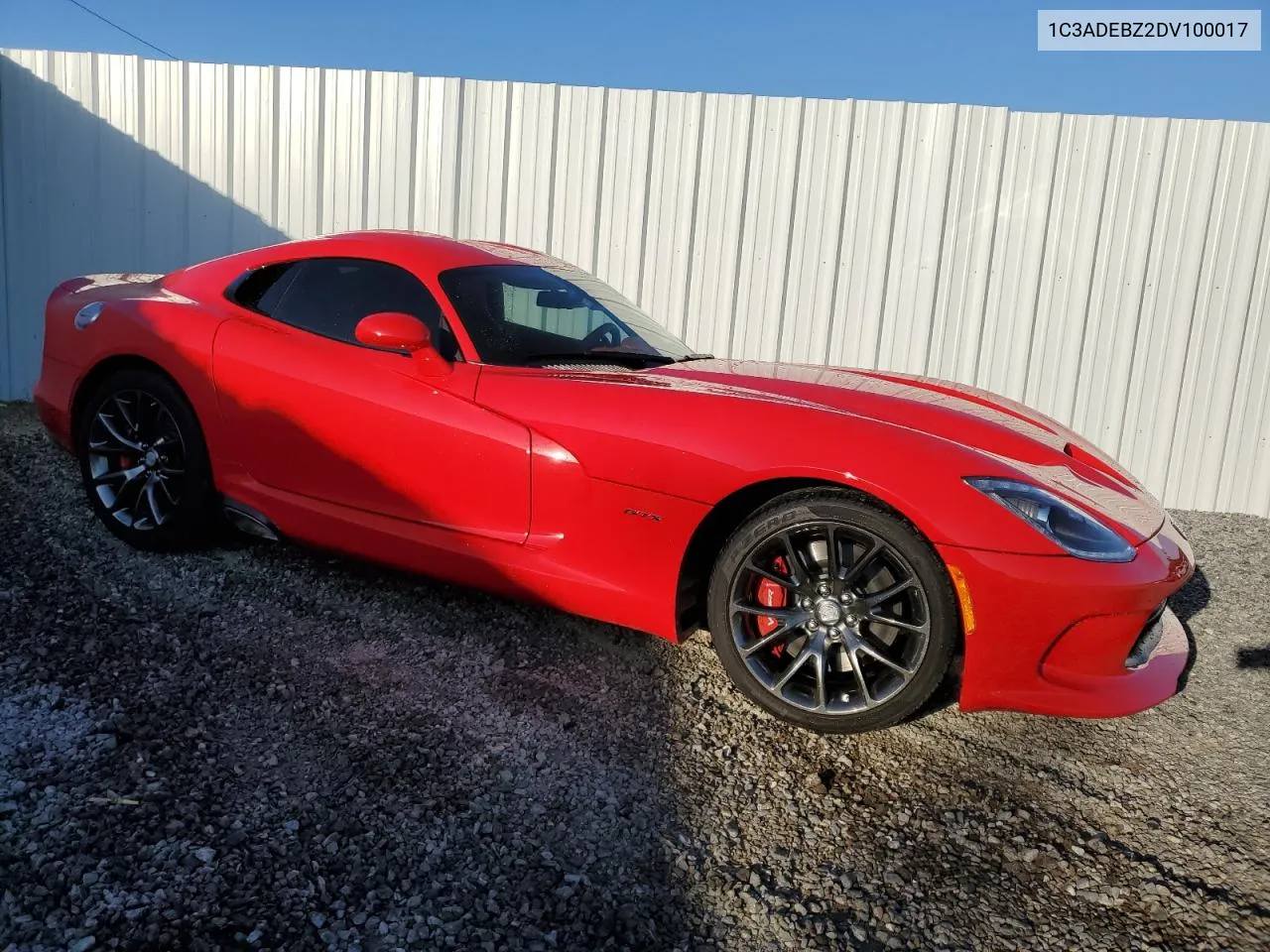 2013 Dodge Viper Gts VIN: 1C3ADEBZ2DV100017 Lot: 80231604