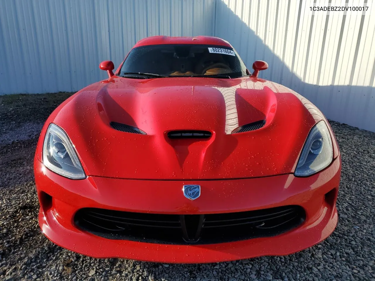 2013 Dodge Viper Gts VIN: 1C3ADEBZ2DV100017 Lot: 80231604