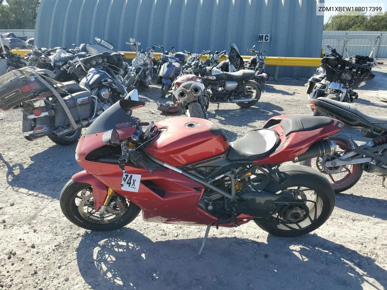 2008 Ducati 1098 Base VIN: ZDM1XBEW18B017399 Lot: 73733474