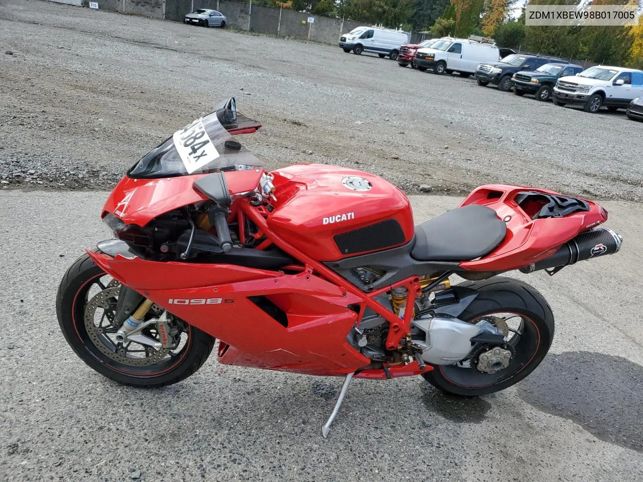 2008 Ducati 1098 Base VIN: ZDM1XBEW98B017005 Lot: 74964584