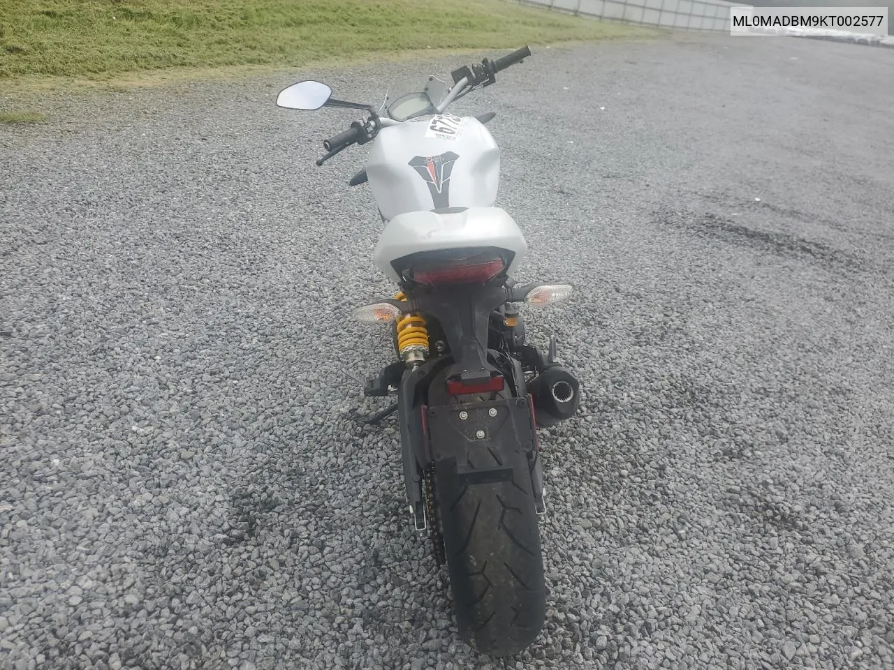 ML0MADBM9KT002577 2019 Ducati Monster 797+