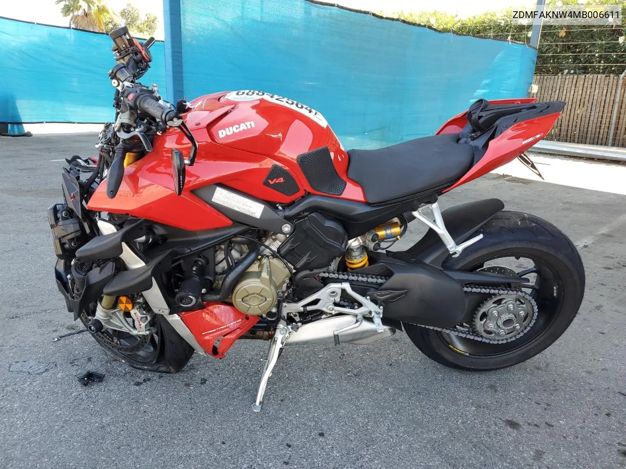 2021 Ducati Streetfighter V4 VIN: ZDMFAKNW4MB006611 Lot: 68842564