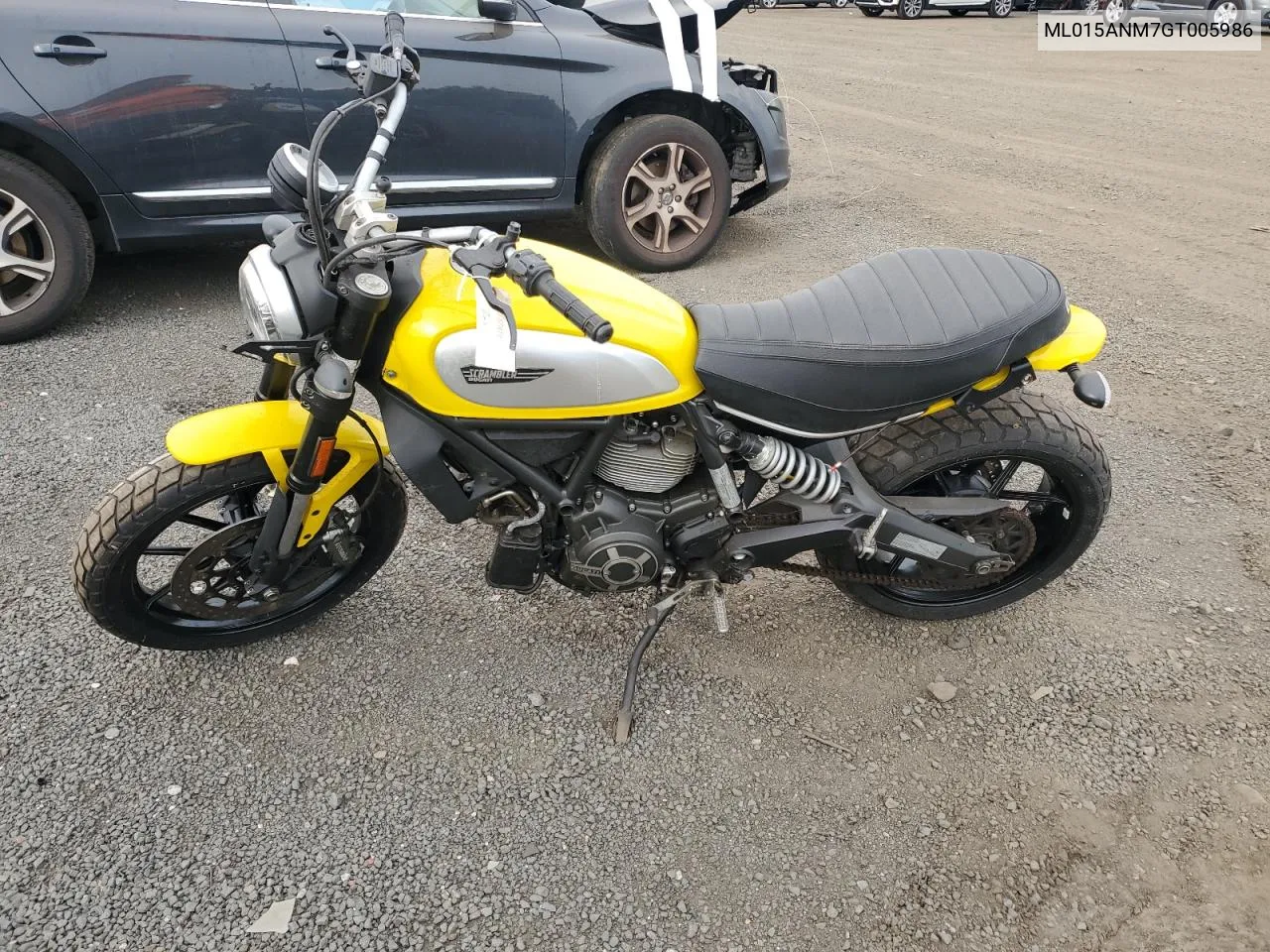 2016 Ducati Scrambler 800 VIN: ML015ANM7GT005986 Lot: 71101604