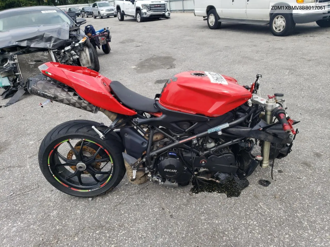 2011 Ducati 848 VIN: ZDM1XBMV8BB017061 Lot: 72607994