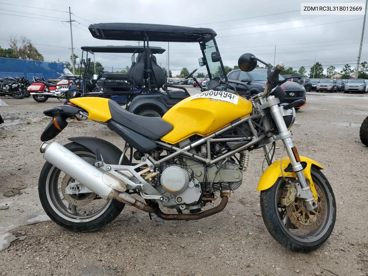 2001 Ducati M750 VIN: ZDM1RC3L31B012669 Lot: 75080494