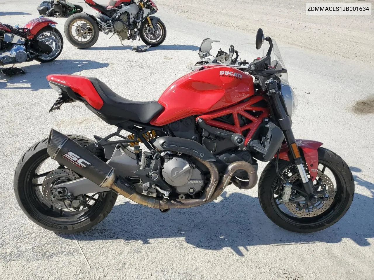 2018 Ducati Monster 821 VIN: ZDMMACLS1JB001634 Lot: 77848914