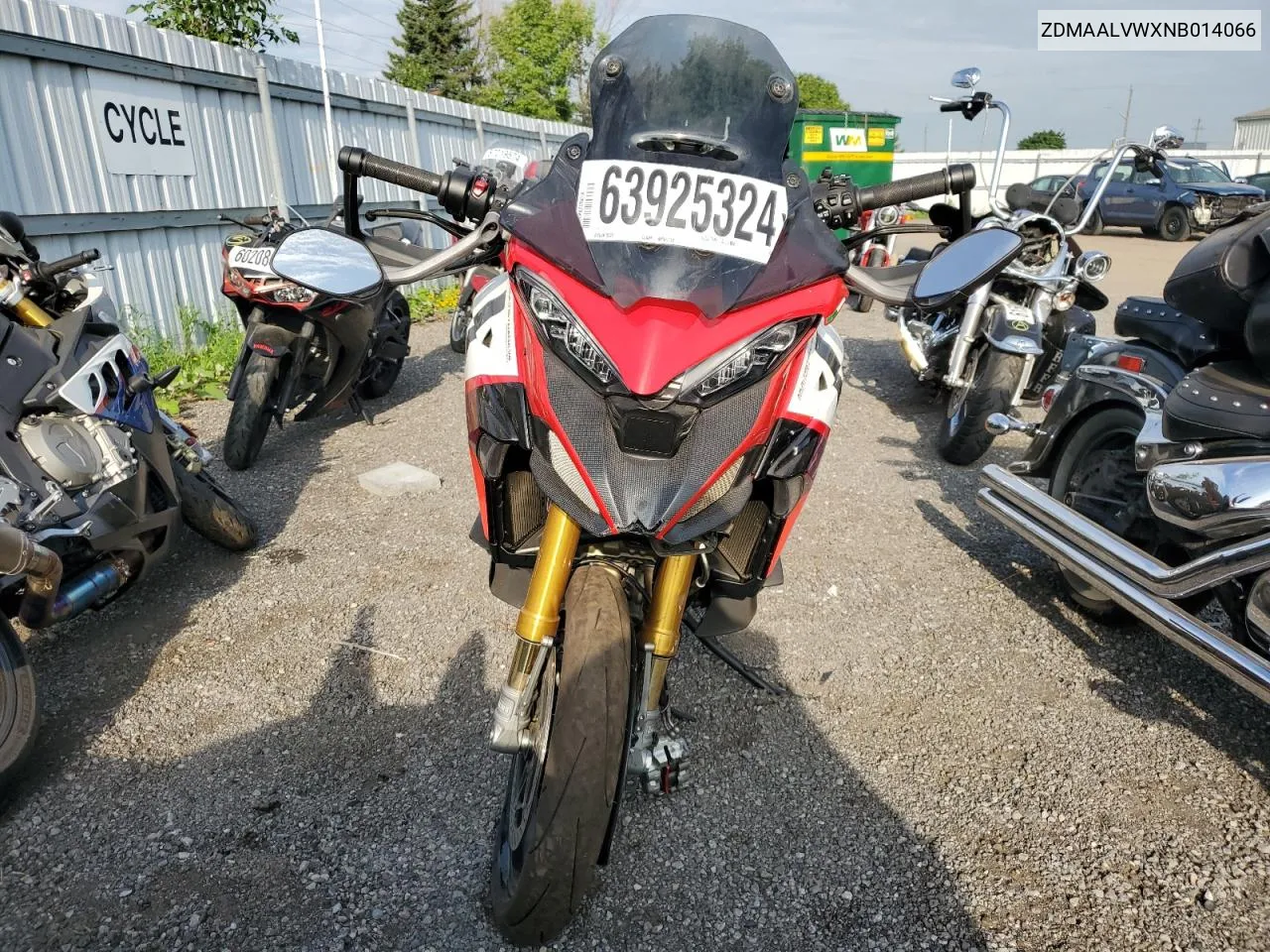 2022 Ducati Multistrada V4 VIN: ZDMAALVWXNB014066 Lot: 63925324