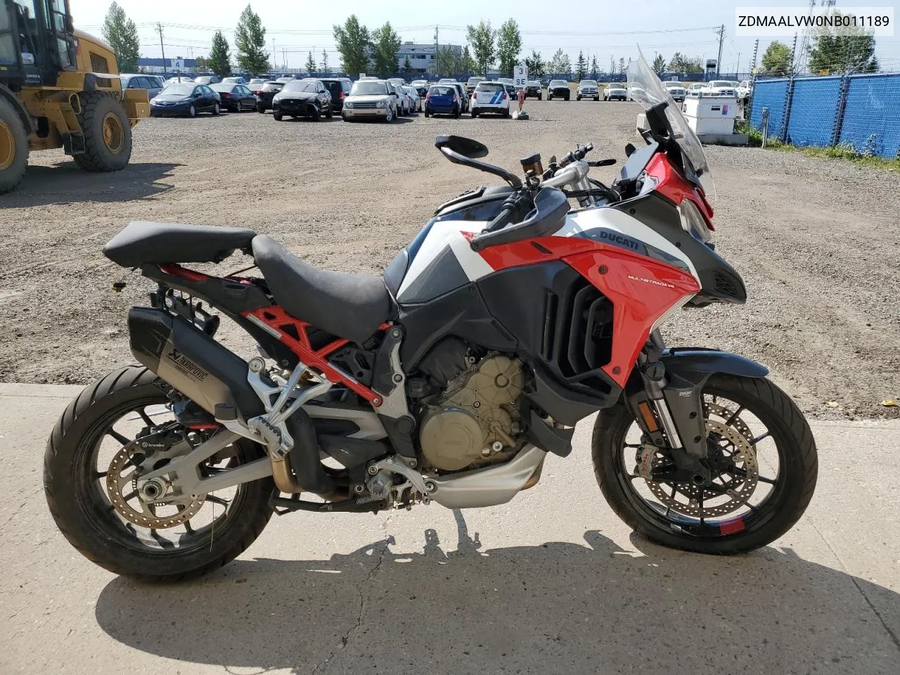 ZDMAALVW0NB011189 2022 Ducati Multistrada V4