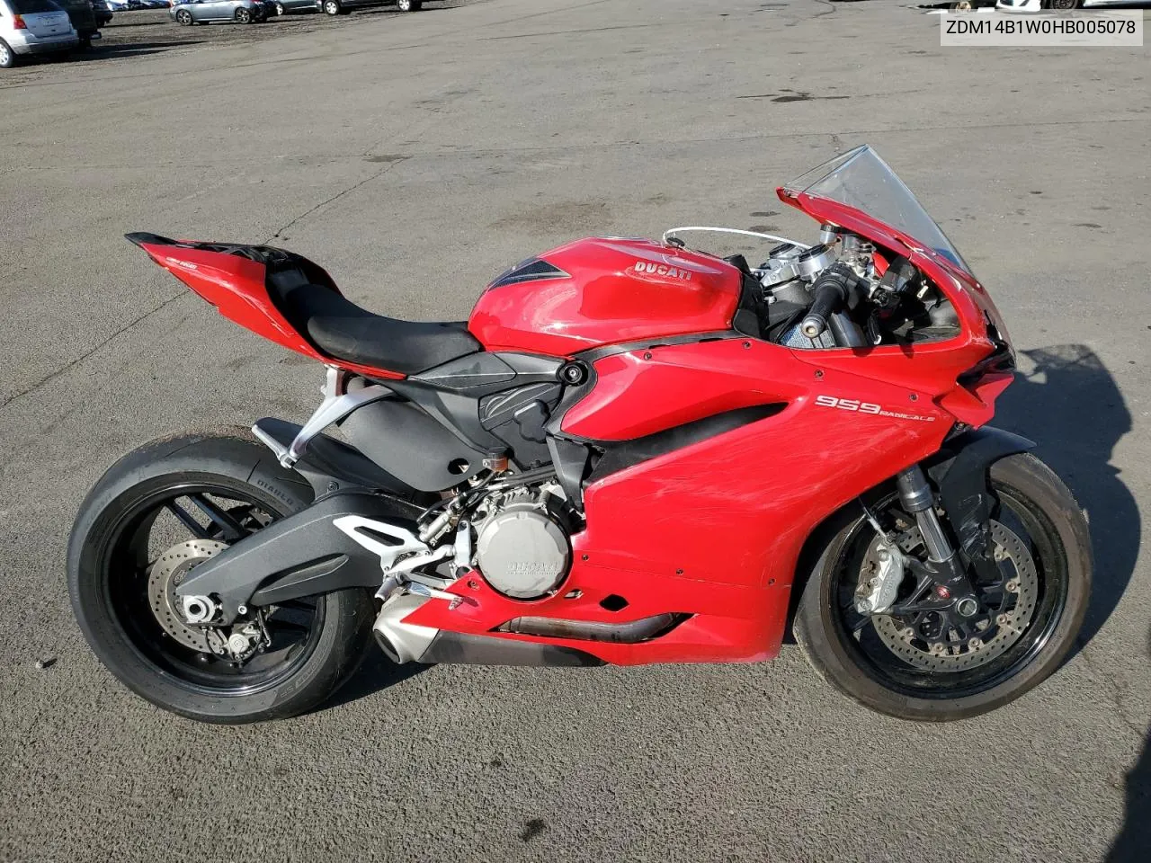 2017 Ducati Superbike 959 Panigale VIN: ZDM14B1W0HB005078 Lot: 80054254