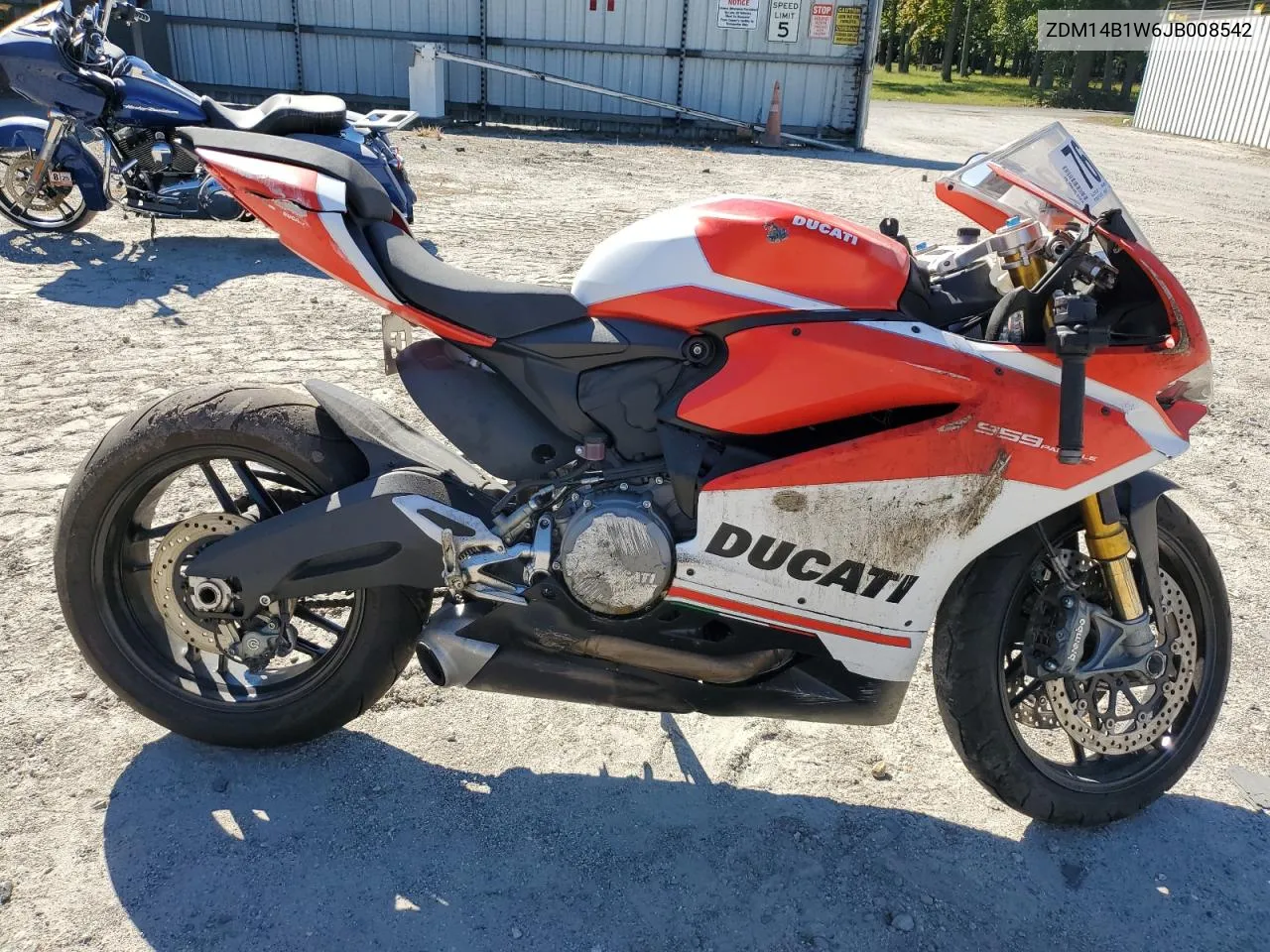 2018 Ducati Superbike 959 Panigale VIN: ZDM14B1W6JB008542 Lot: 76072894