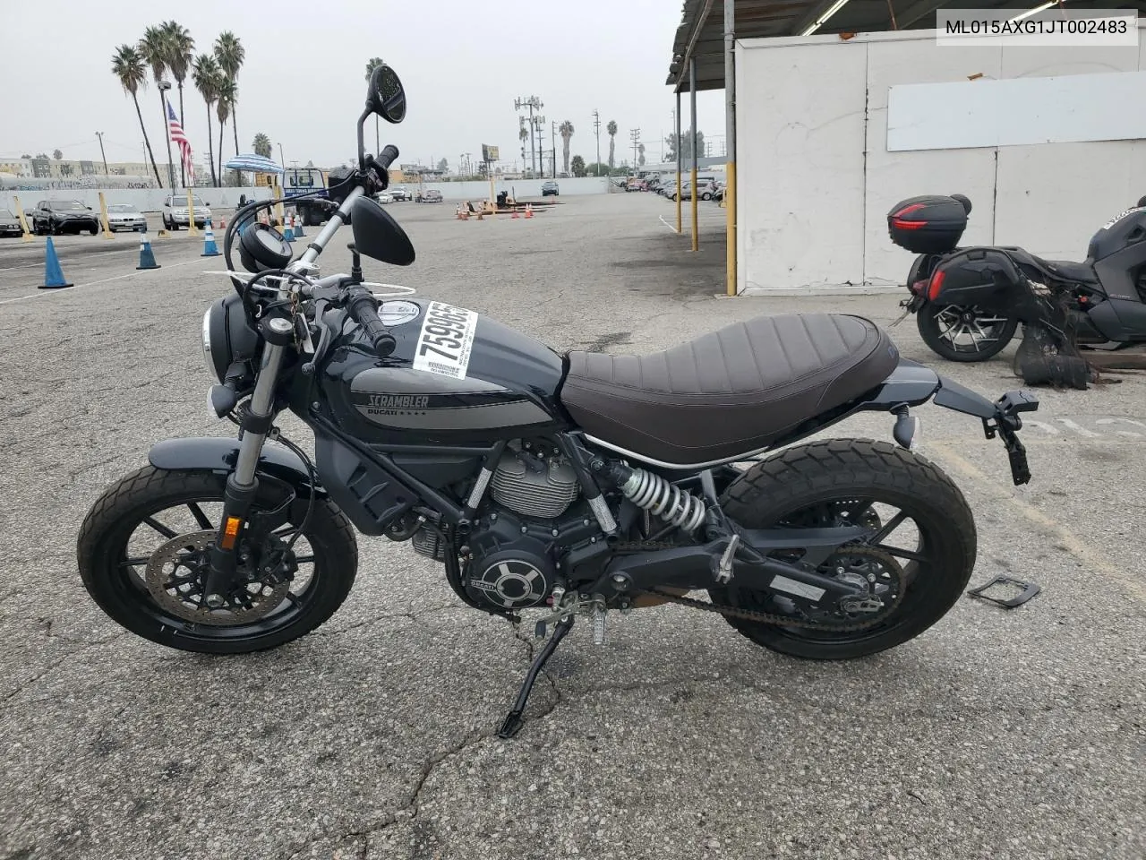 2018 Ducati Scrambler VIN: ML015AXG1JT002483 Lot: 75996564