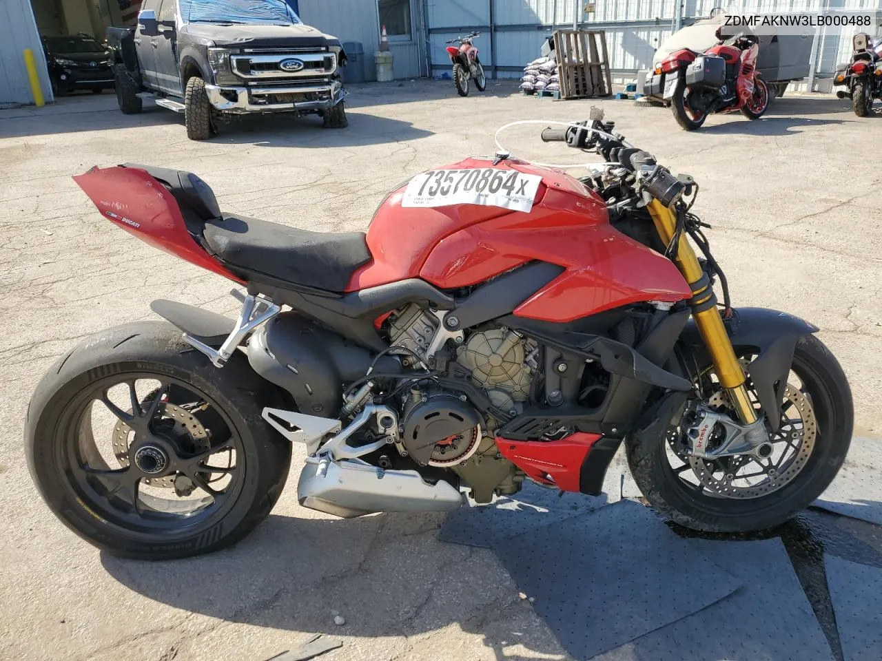 2020 Ducati Streetfighter V4 VIN: ZDMFAKNW3LB000488 Lot: 73570864