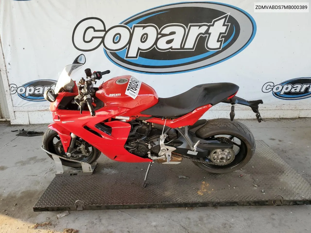 ZDMVABDS7MB000389 2021 Ducati Supersport