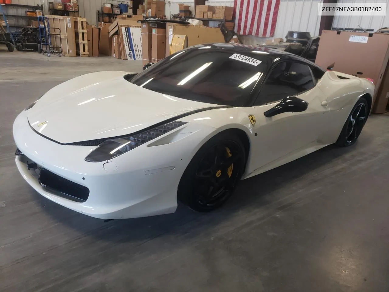 2011 Ferrari 458 Italia VIN: ZFF67NFA3B0182400 Lot: 59724634