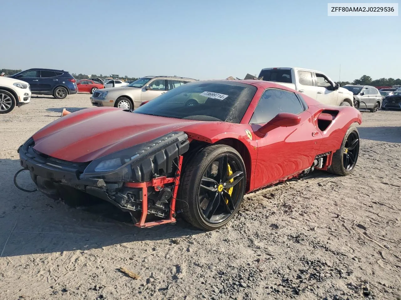 2018 Ferrari 488 Spider VIN: ZFF80AMA2J0229536 Lot: 73699714