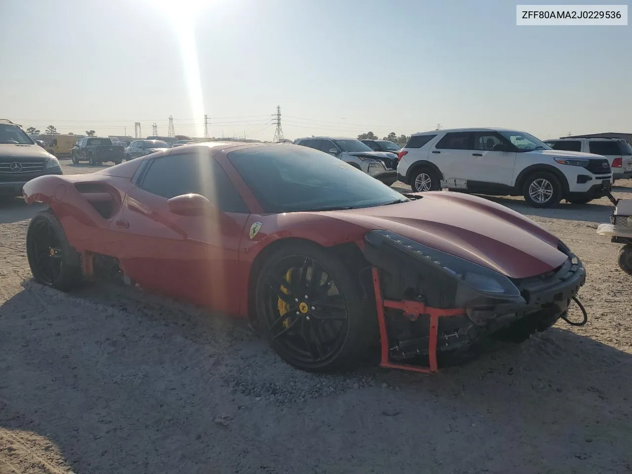 2018 Ferrari 488 Spider VIN: ZFF80AMA2J0229536 Lot: 73699714