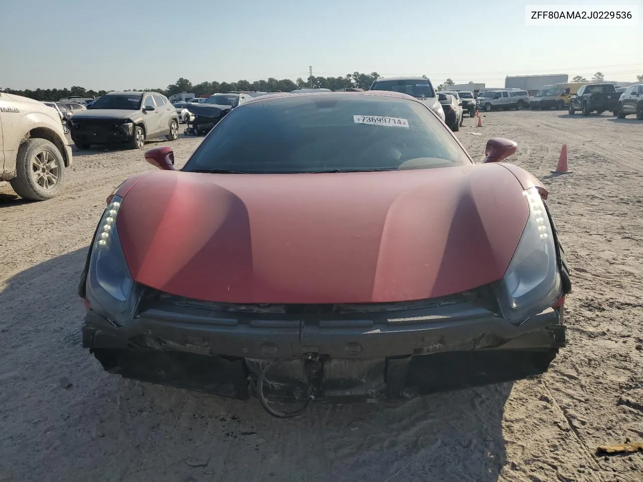 ZFF80AMA2J0229536 2018 Ferrari 488 Spider