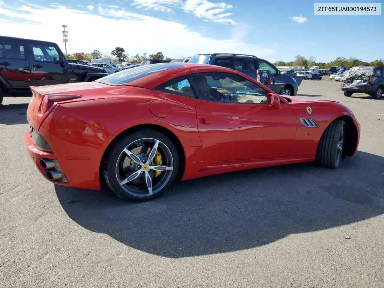 2013 Ferrari California VIN: ZFF65TJA0D0194573 Lot: 75742594