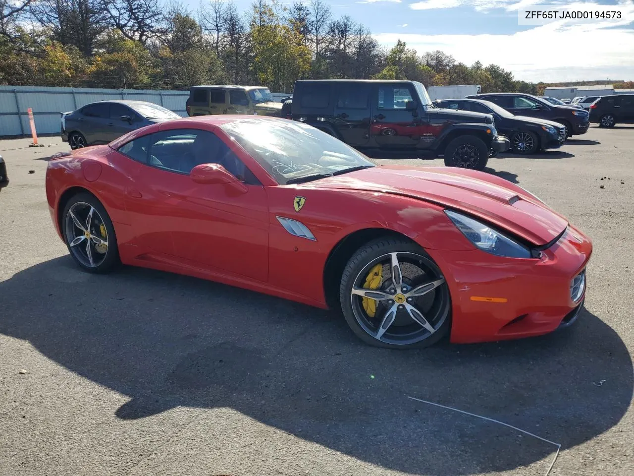 2013 Ferrari California VIN: ZFF65TJA0D0194573 Lot: 75742594