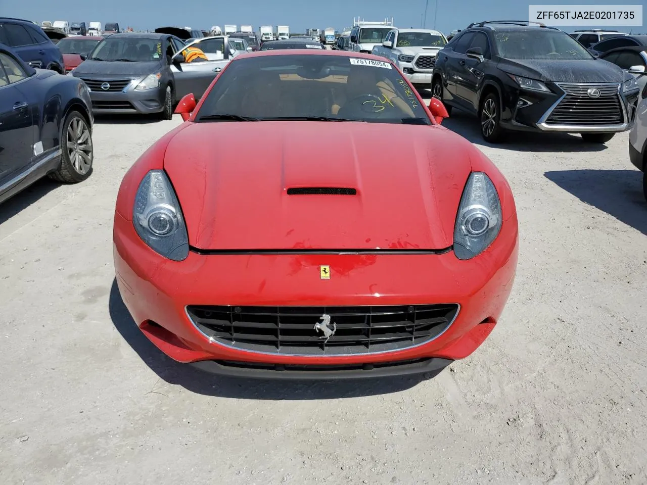 2014 Ferrari California VIN: ZFF65TJA2E0201735 Lot: 75178054