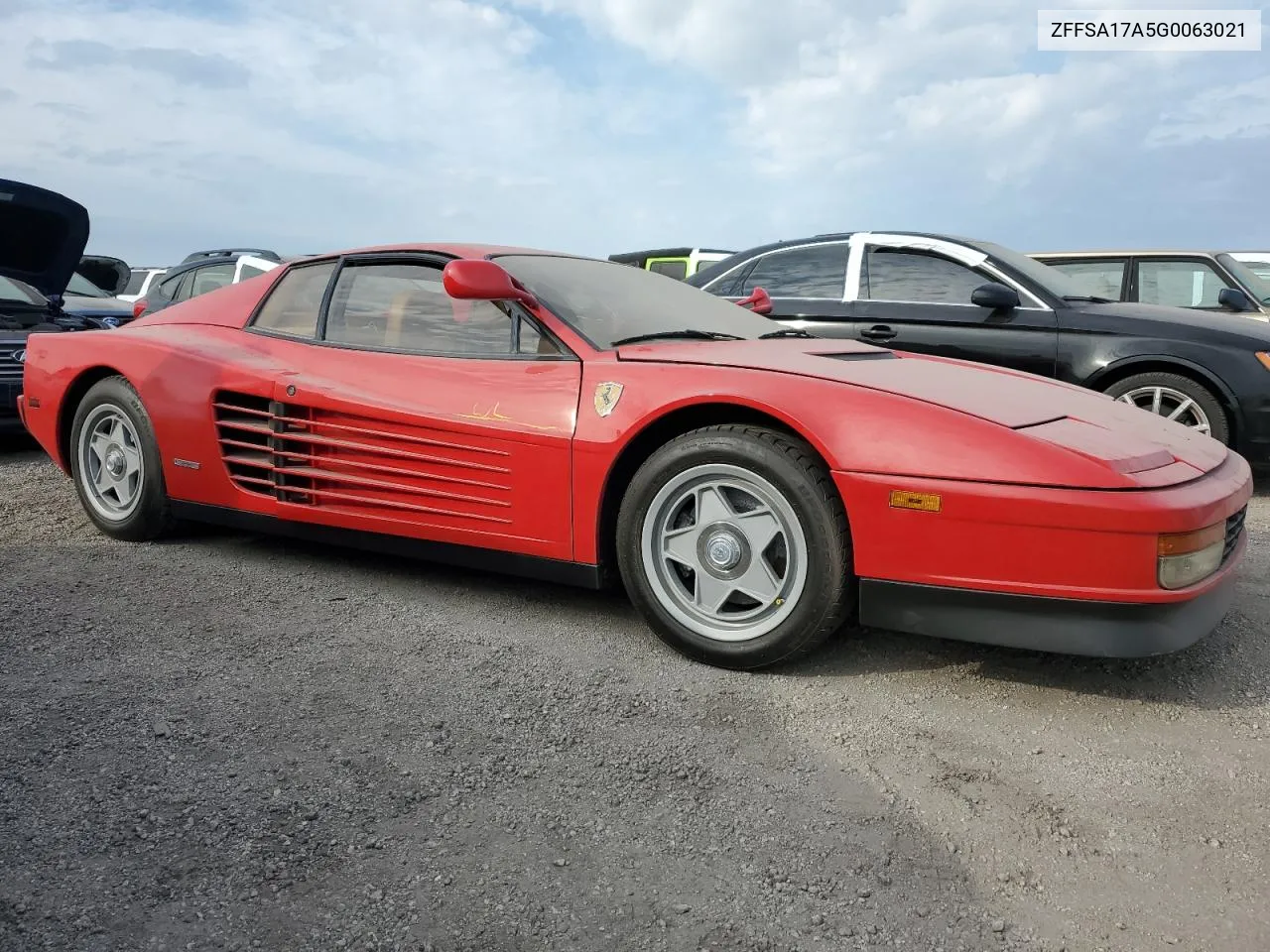 1986 Ferrari Testarossa VIN: ZFFSA17A5G0063021 Lot: 75186264