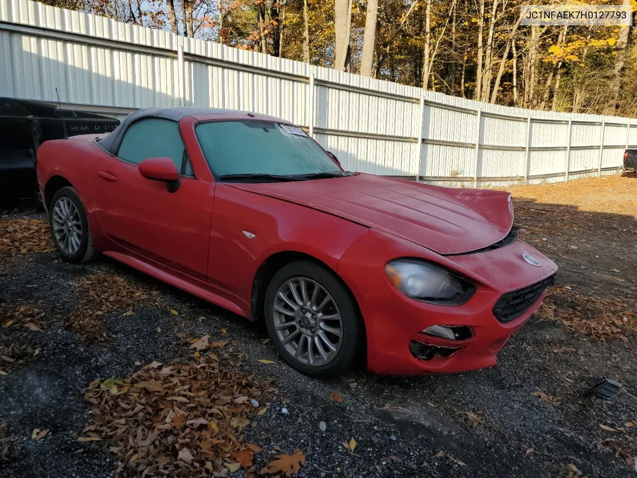 2017 Fiat 124 Spider Classica VIN: JC1NFAEK7H0127793 Lot: 70679124