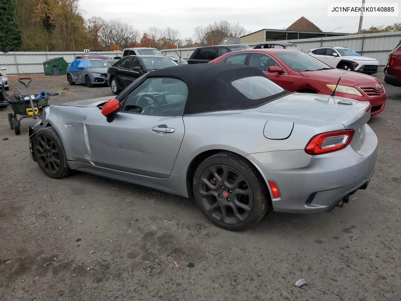 2019 Fiat 124 Spider Classica VIN: JC1NFAEK1K0140885 Lot: 78676554