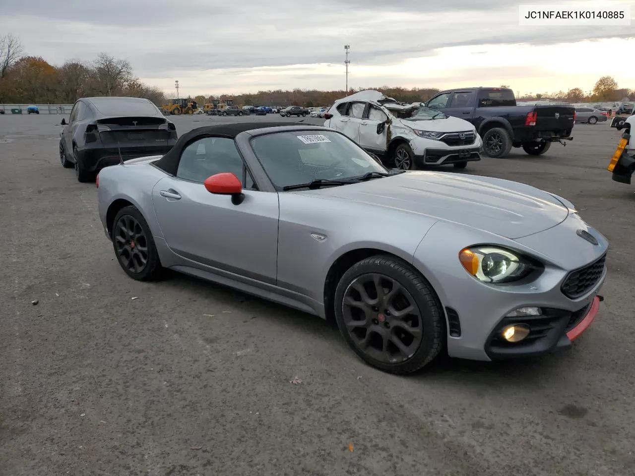 2019 Fiat 124 Spider Classica VIN: JC1NFAEK1K0140885 Lot: 78676554